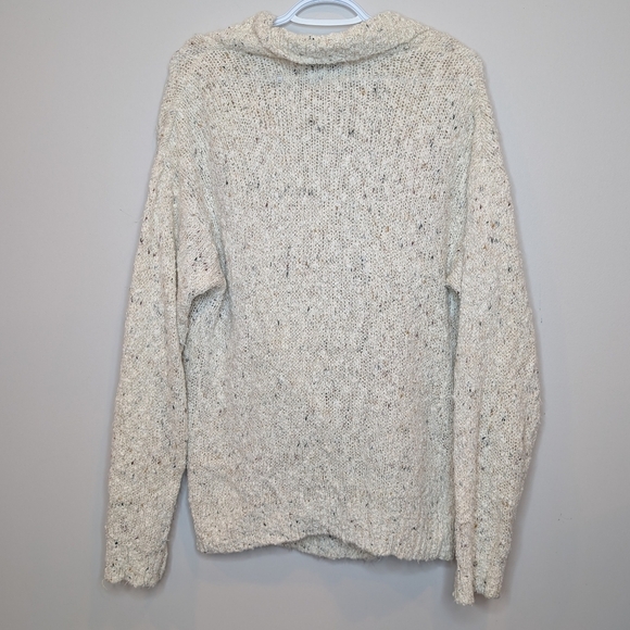 Vintage J.S. Fashion Cream White Double Button Knit Cozy Cardigan Women Small - Picture 2 of 11